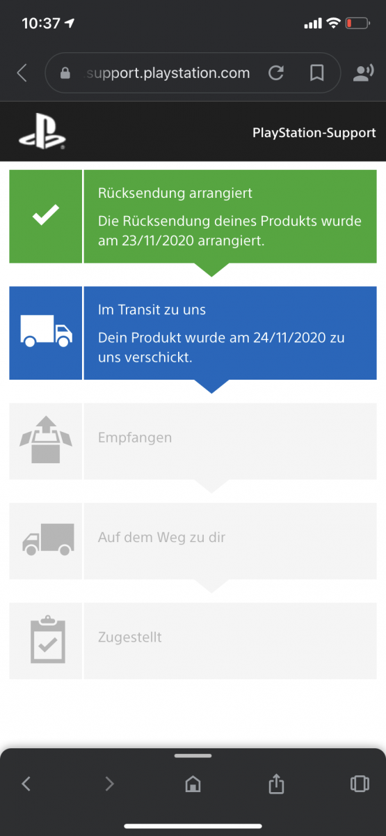 Playstation 5 eingeschickt, - PS5 Hilfe, Probleme und Fragen PS4 & PS5 Forum - by PLAY3.DE