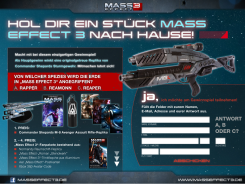 Gewinnspiel ME3 Avenger offizielles Magazin