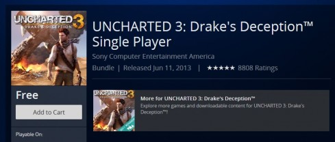 uncharted 3 free psn