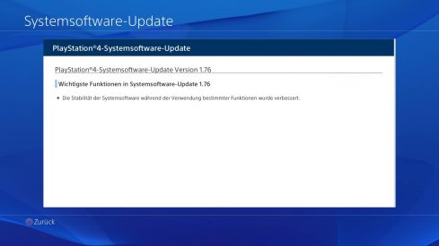 PlayStation 4  Software Version 1.76 a