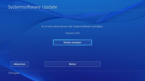ps4 system sorftware update 2.0 firmware update