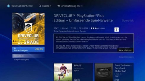 Driveclub ps plus