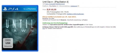 Until Dawn Amazon