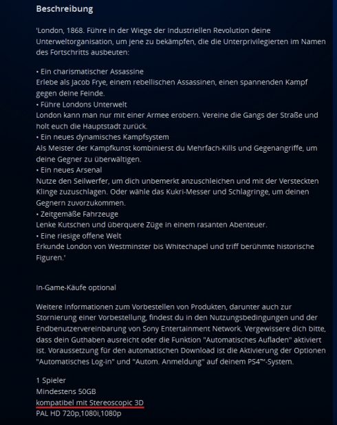 Assassins Creed Syndicate psn store 3d