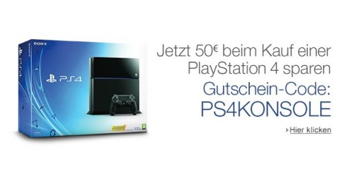 PlayStation 4 - 50 EUR Gutschein.