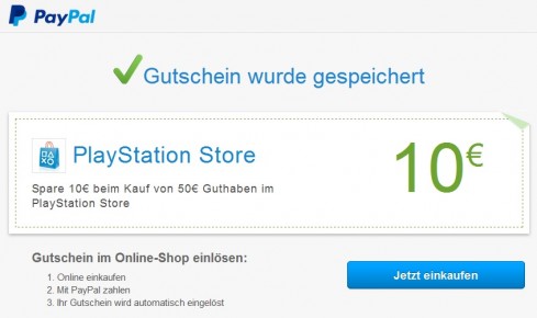 paypal psn gutschein