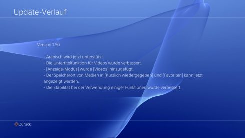 PS4 Media Player Update 1.50