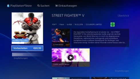 street fighter 5 psn store