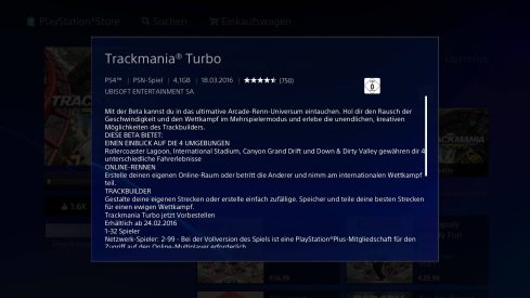 trackmania turbo psn beta ps4
