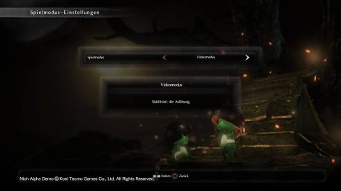 Nioh Optionen Videomodus