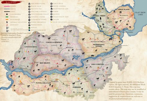 read dead redemption original map