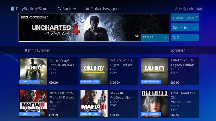PSN Store Angebote mit DiRT Rally, The Witcher 3, Driveclub, GTA5 und mehr