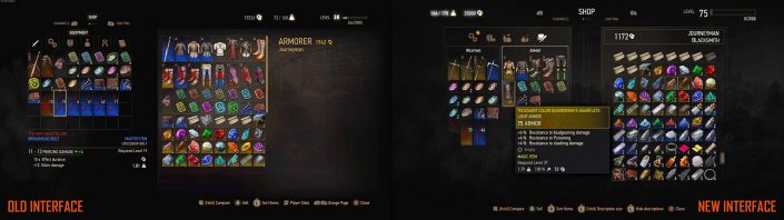 The Witcher 3 Blood and Wine Interface Shops