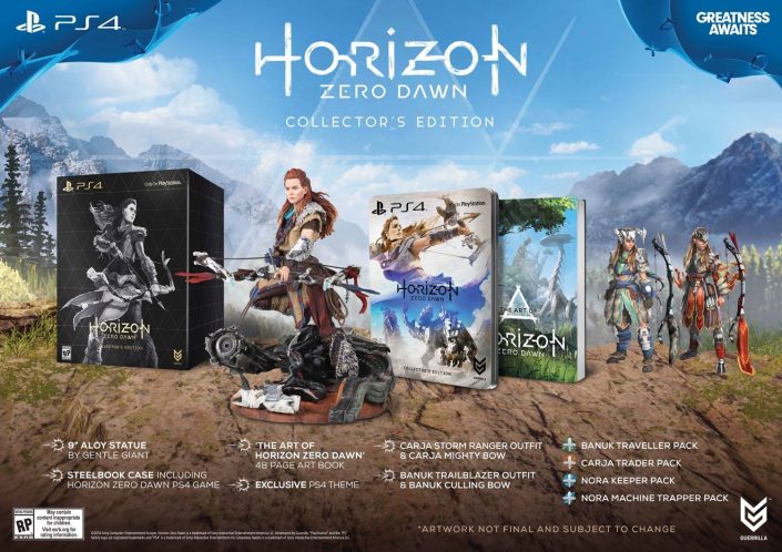 Horizon Zero Dawn: 150 Euro teure Collector‘s Edition im Auspackvideo