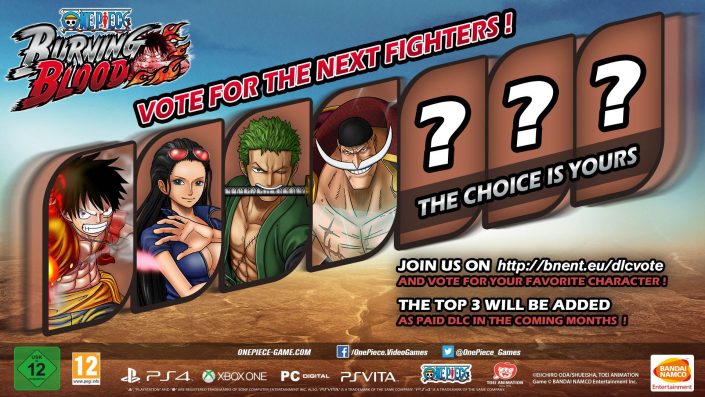 One Piece Burning Blood: Wählt die nächsten drei Kämpfer!