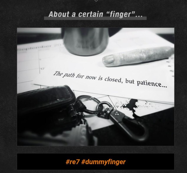 resident evil 7 finger