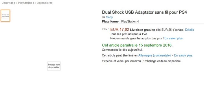 DualShock USB Adapter für PS4 gesichtet
