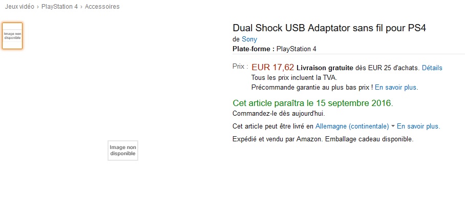 DualShock USB Adapter für PS4 gesichtet