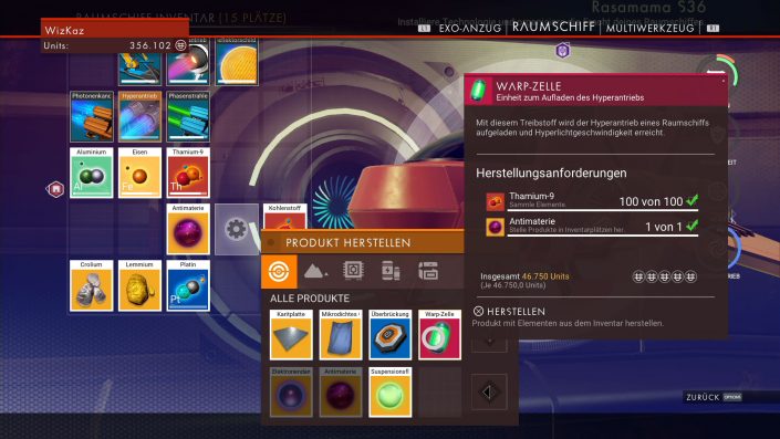 No Man's Sky - Hyperantrieb-Guide - Warpzellen herstellen