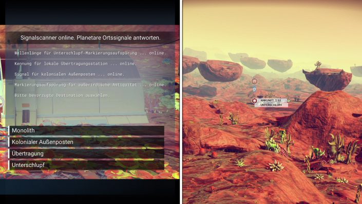 No Man's Sky - Planeten erkunden auch ohne Karte - Signalscanner Auswahl