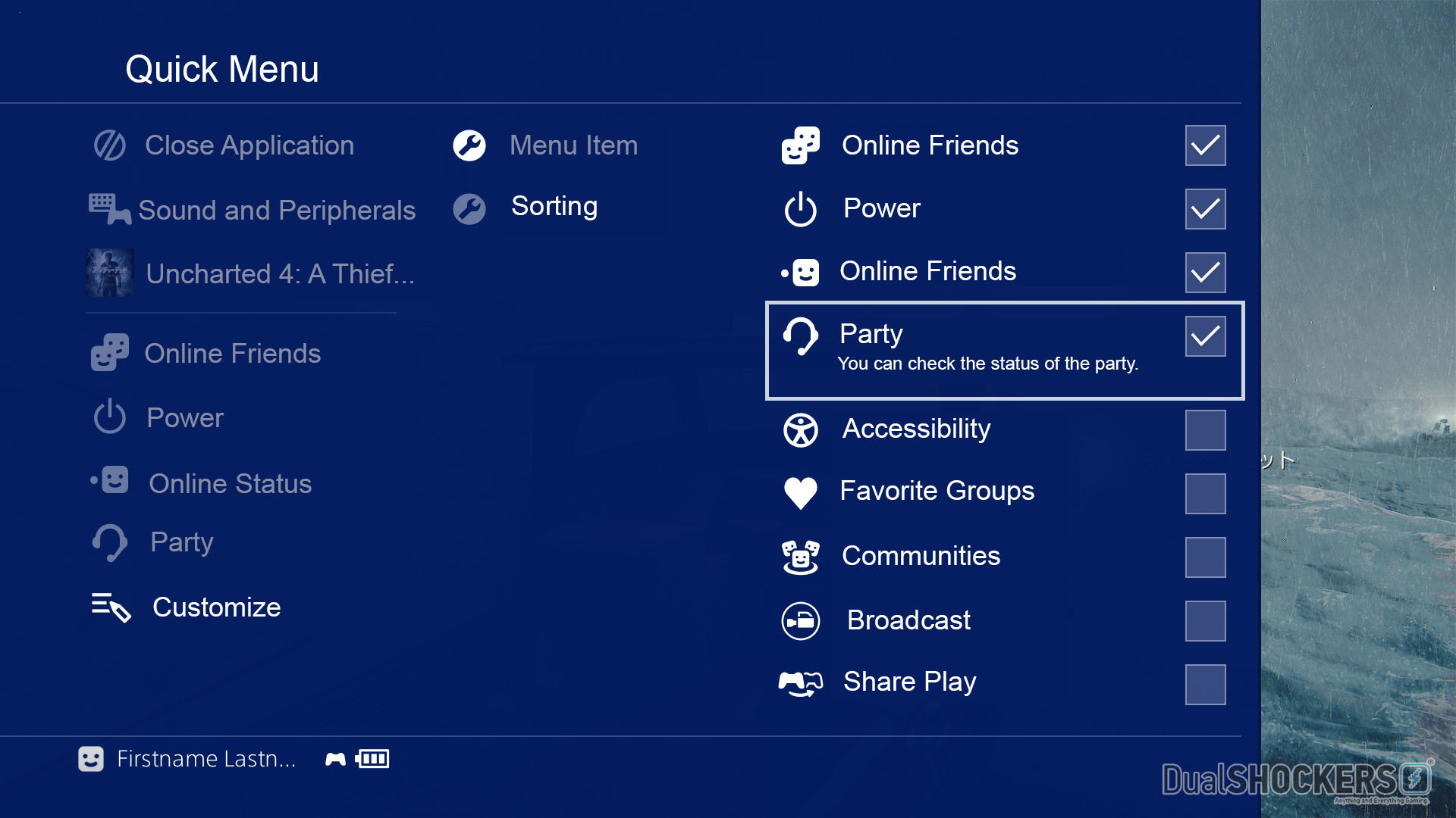 Настройки пс 3. Sony PLAYSTATION 4 Интерфейс. Меню настройки ps4. Быстрое меню ps4. Ps3 Интерфейс.