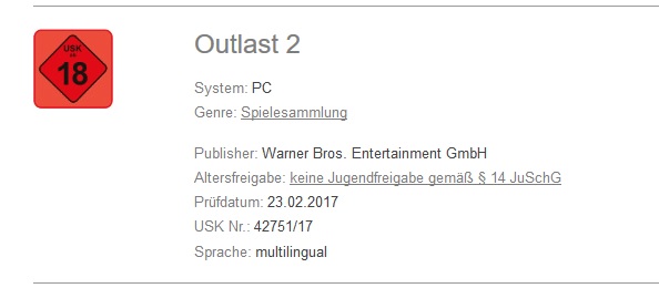 Outlast 2 erhält die USK-Freigabe