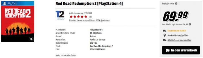 Red Dead Redemption 2 Media Markt Termin