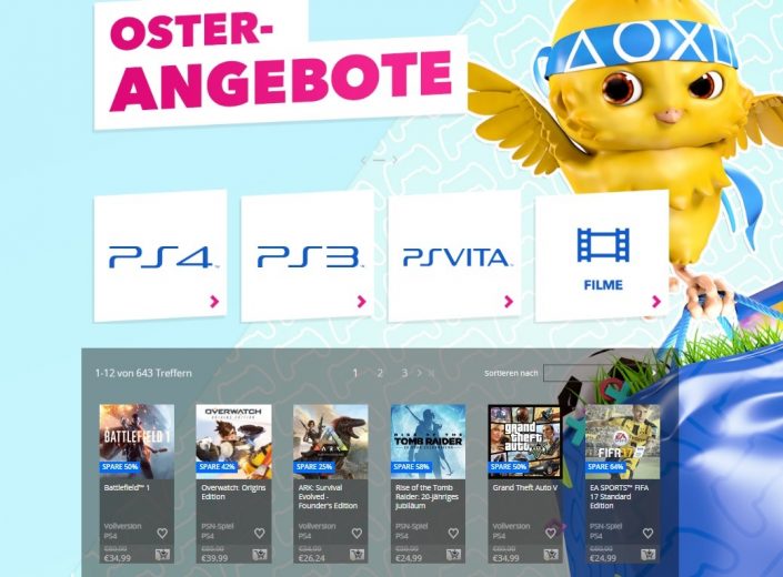 PSN Store: Oster-Angebote mit unzähligen Rabatten