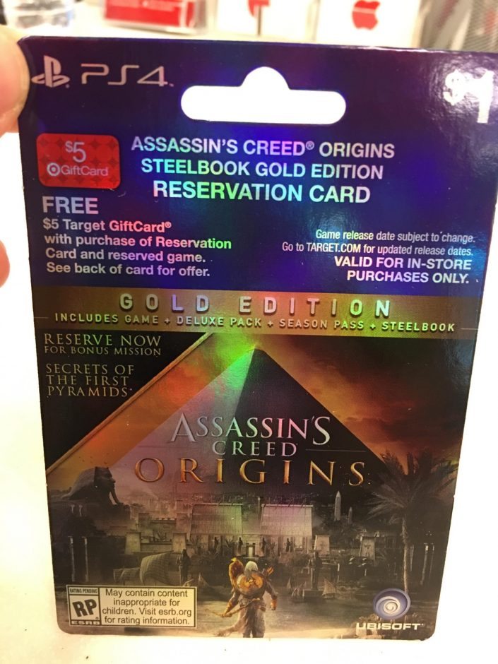 Assassin's Creed Origins Reservation Card
