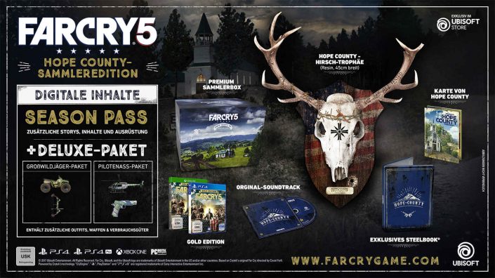 Far Cry 5: „TV-Shopping“-Unboxing-Videos der verschiedenen Editionen