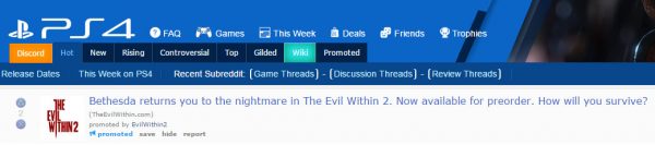 The Evil Within 2 - Reddit-Leak