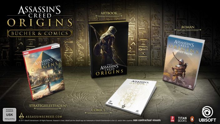 Assassin’s Creed Origins: Roman, Comic-Serie, Art-Book und offizieller Spiele-Guide sollen das Universum erweitern