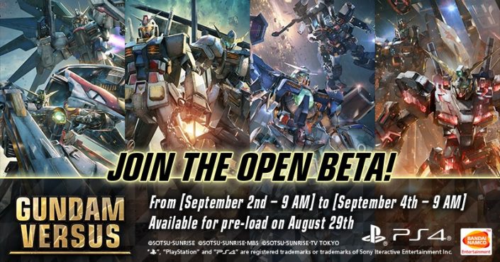 Gundam Versus: Open-Beta-Termine für Europa