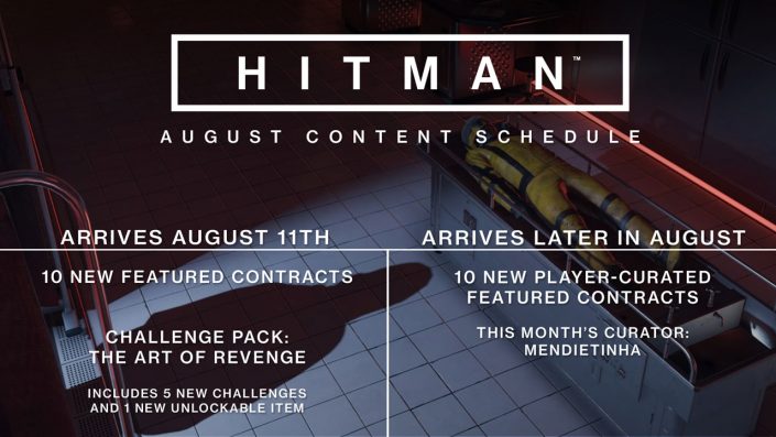 Hitman: Erhält im August ein Challenge Pack und eine Auswahl an Aufträgen