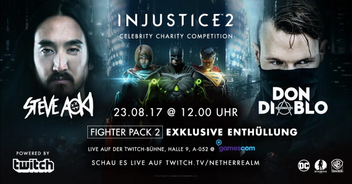 Injustice 2: Gamescom Livestream mit Steve Aoki und Don Diablo  sowie eine neue Enthüllung angekündigt