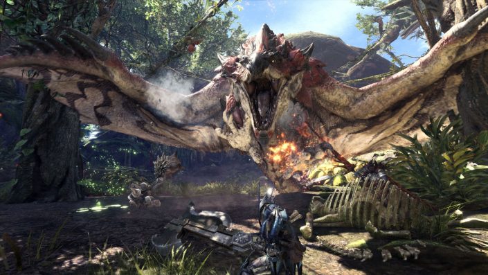 Monster Hunter World: Multiplayer-Video zeigt Entwickler auf Monsterjagd