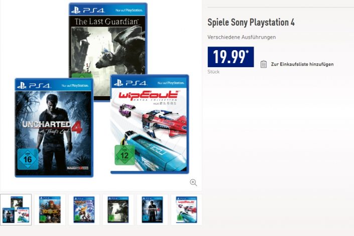 Aldi: PS4-Bundle und PS4-Spiele jetzt verfügbar