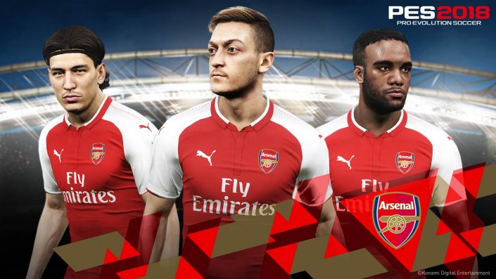 PES 2018: Konami kündigt Partnerschaft mit Arsenal London an
