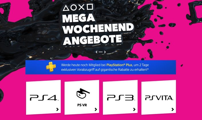 Mega Wochenendangebote im PSN Store: Ab heute für alle verfügbar