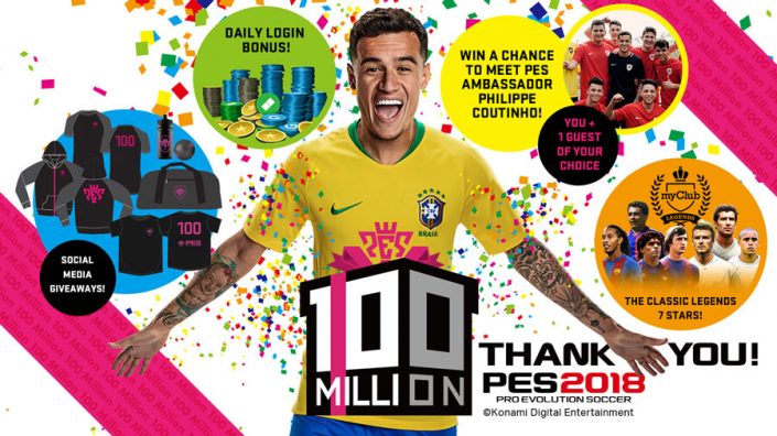 PES 2018: Konami feiert 100 Millionen Verkäufe der Spielereihe mit In-Game-Boni