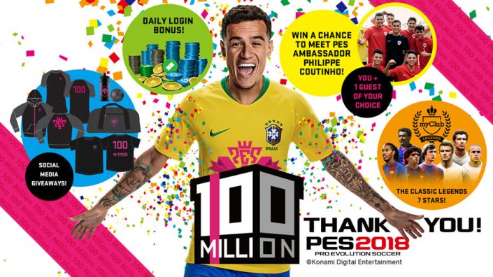 PES 2018: Konami feiert 100 Millionen Verkäufe der Spielereihe mit In-Game-Boni