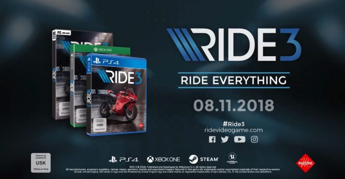 Ride 3: Mit Trailer und Termin für PS4 angekündigt