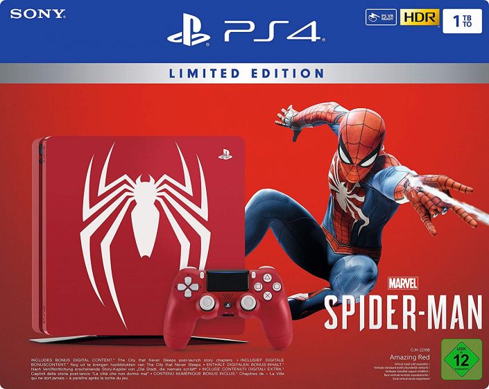 Spider-Man: Limited PS4-Bundles mit roter Konsole und Spidey-Logo vorbestellbar