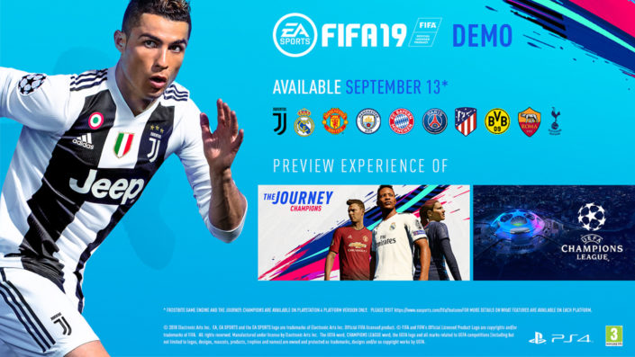 FIFA 19: Die Demo bietet euch einen Blick auf verschiedene Clubs, The Journey und mehr – Trailer