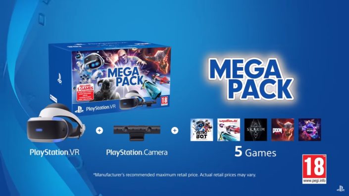 Das PlayStation VR Mega Pack beinhaltet Headset, Astro Bot Rescue Mission, Skyrim VR, Doom VFR und mehr in einem Bundle