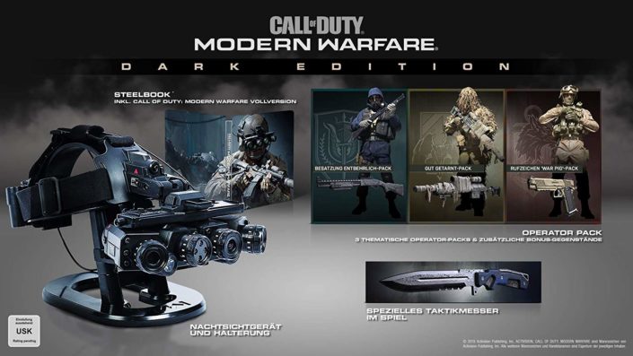 Call of Duty Modern Warfare: Dark Edition mit Nachtsichtgerät kann jetzt vorbestellt werden