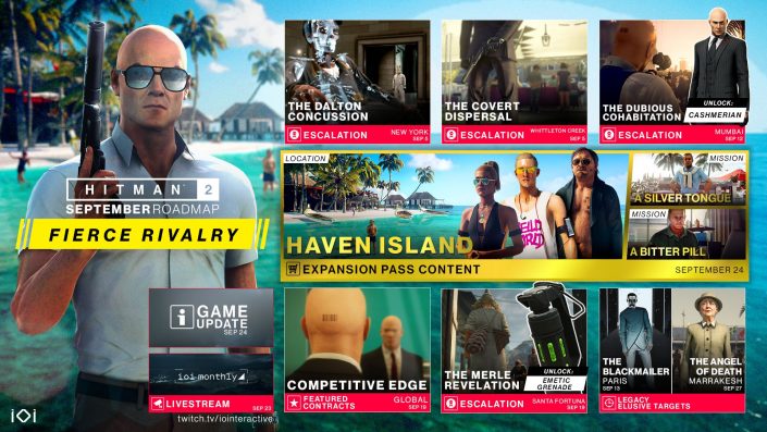 Hitman 2: September-Roadmap – neue Sandbox-Umgebung Haven Island und mehr