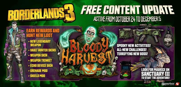 Borderlands 3: Bloody Harvest-Event startet diese Woche – Trailer und Details