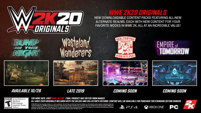 WWE 2K20: Infos zum Post-Launch-Support – Vier DLC-Packs geplant