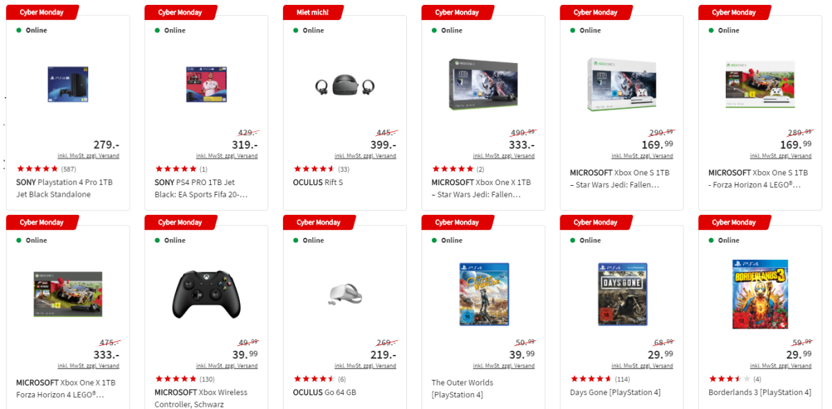 Cyber Monday: Die finalen Schnäppchen bei Amazon, Media Markt und Saturn